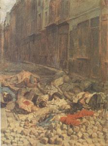 Ernest Meissonier The Barricade,Rue de la Mortellerie,June 1848 also called Menory of Civil War (mk05 Sweden oil painting art